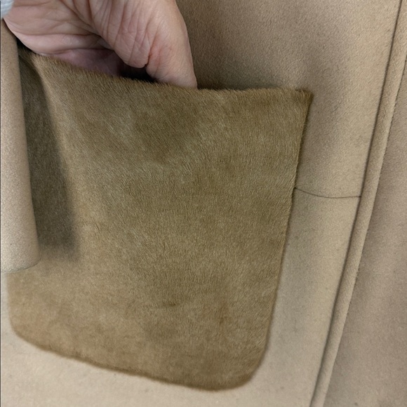 Club Monaco Ryan Italian Wool Hooded Camel Coat - Picture 4 of 14